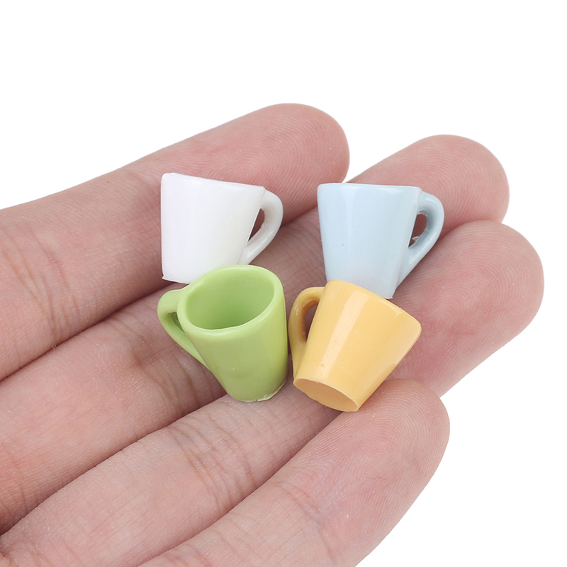 Japanese For Lifestyle - ドールハウスミニチュアレジンカップ,4ピース/セット1:12,ミニチュアアクセサリー,シミュレーション,和風モデル,ウォーターカップ,おもちゃ,ドールハウスの装飾