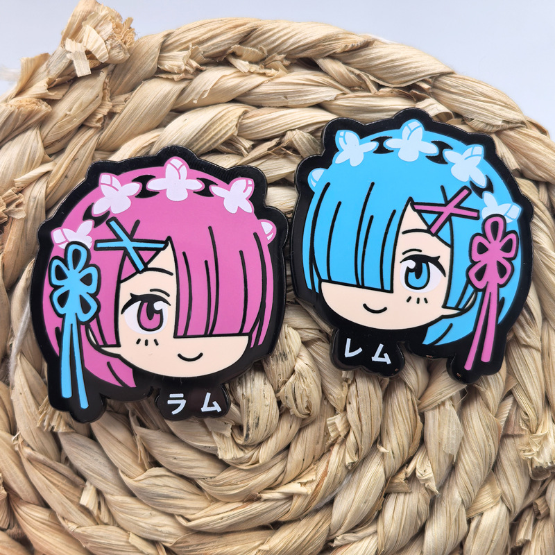 Japan Lifestyle - ラムレムメタルバッジアニメ再：ゼロから始める異世界生活ピンかわいいブローチバックパック衣類ラペルコスプレおもちゃ装飾