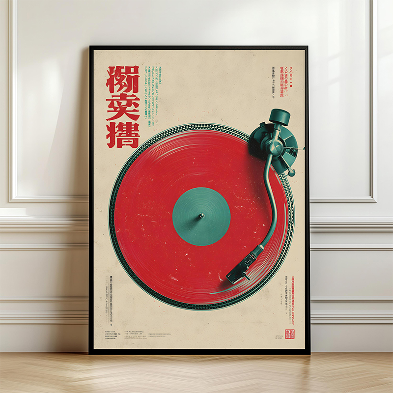 日本のビニールレコードレトロ音楽ポスターターンテーブル DJ - Japanese Lifestyle Gifts のレビューと価格