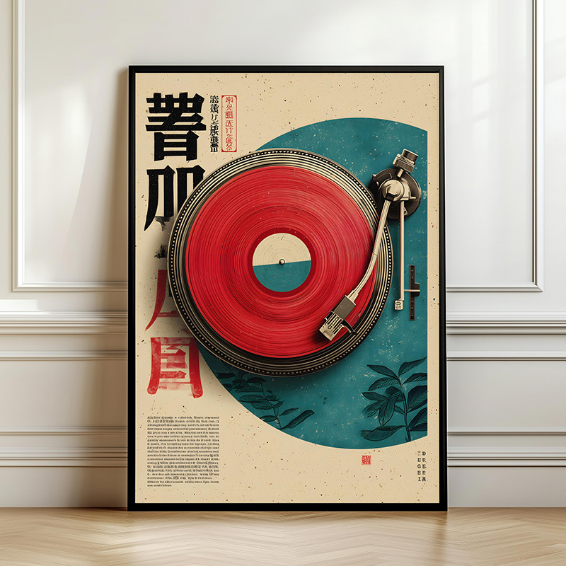 日本のビニールレコードレトロ音楽ポスターターンテーブル DJ - Japanese Lifestyle Gifts のレビューと価格