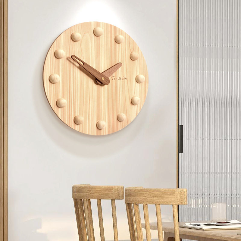 日本のシンプルな壁時計木製壁時計北欧ホームリビングルームモダ - Japanese Minimalist Lifestyle のレビューと価格